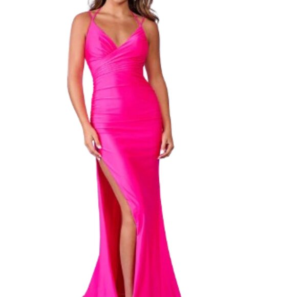 Jovani Dresses & Skirts - NWT Jovani JVN23261ASC Lace Prom Dress Fuchsia Size 4